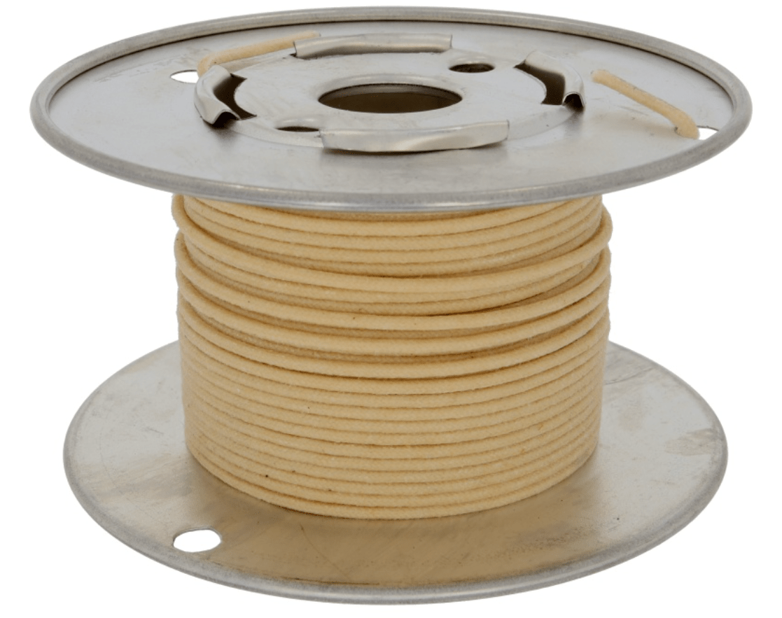 1 METER WHITE - Vintage Cloth covered wire. AWG022 Pushback Wire solid ...